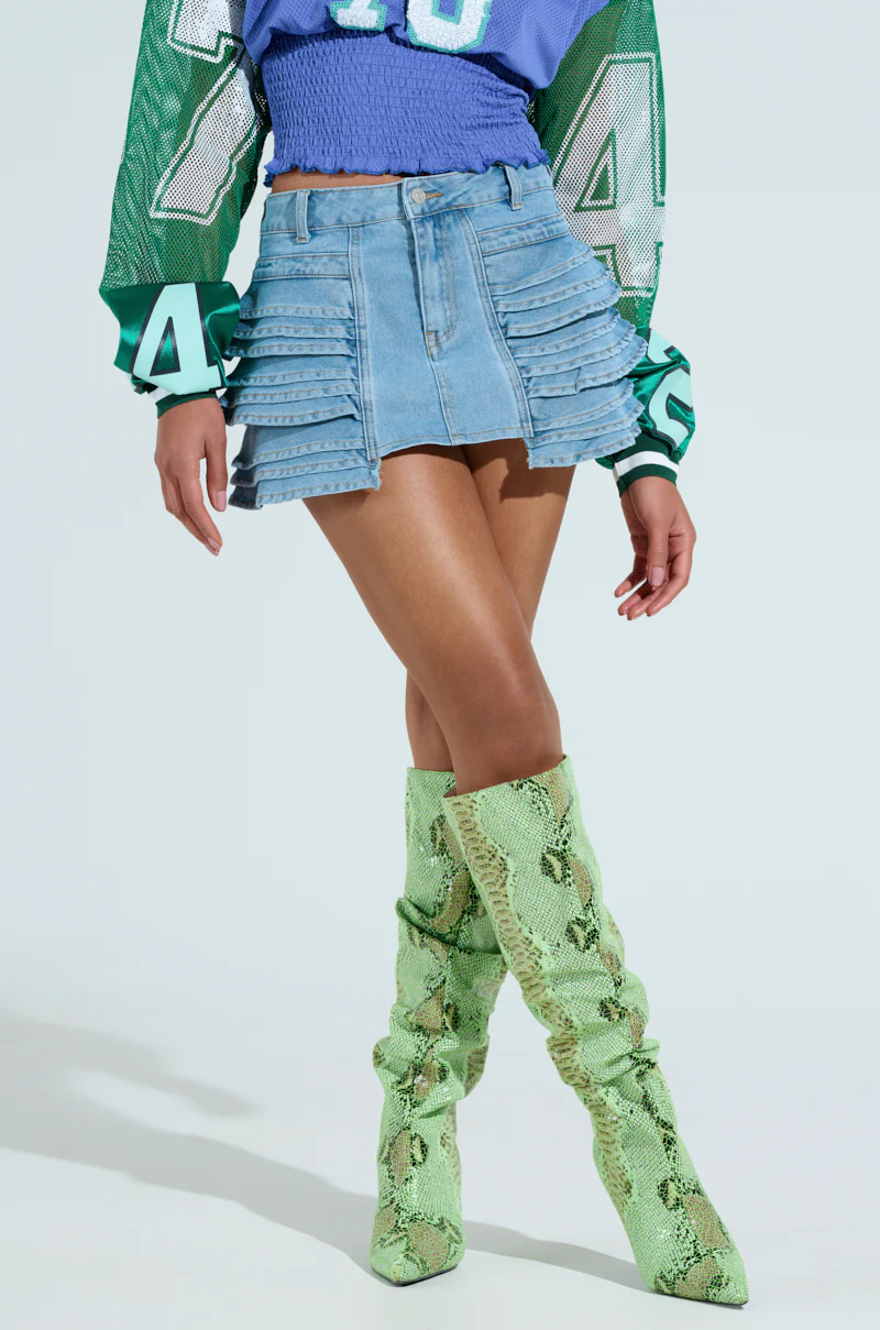 NEED NO MAN DENIM MINI SKIRT - Image 2