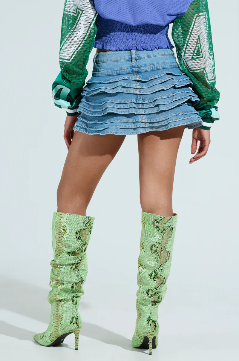 NEED NO MAN DENIM MINI SKIRT - Image 5