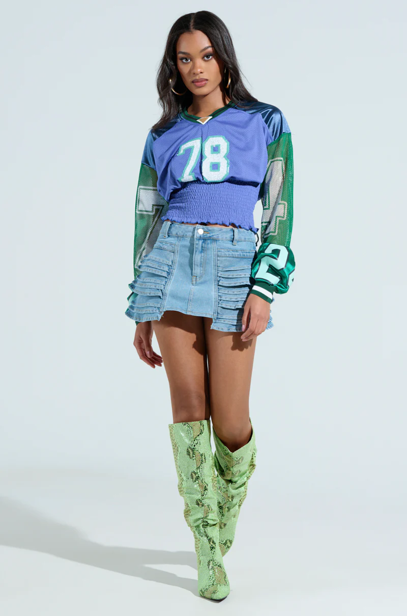 NEED NO MAN DENIM MINI SKIRT - Image 6