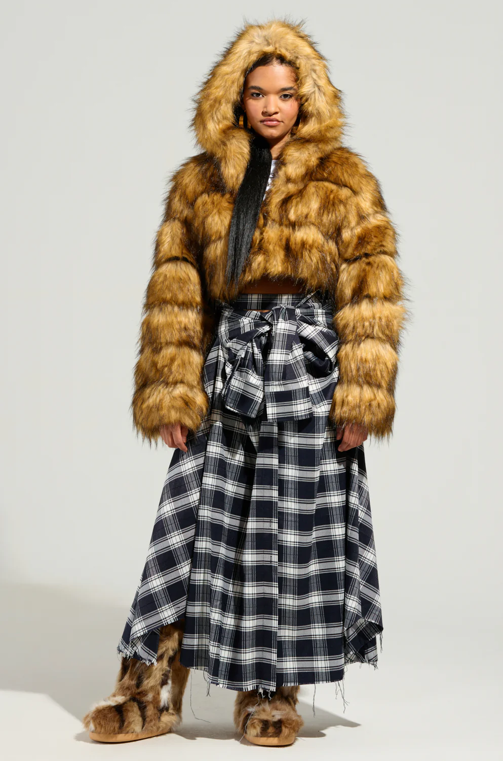 NEED YOU PLAID MAXI SKIRT - Image 7
