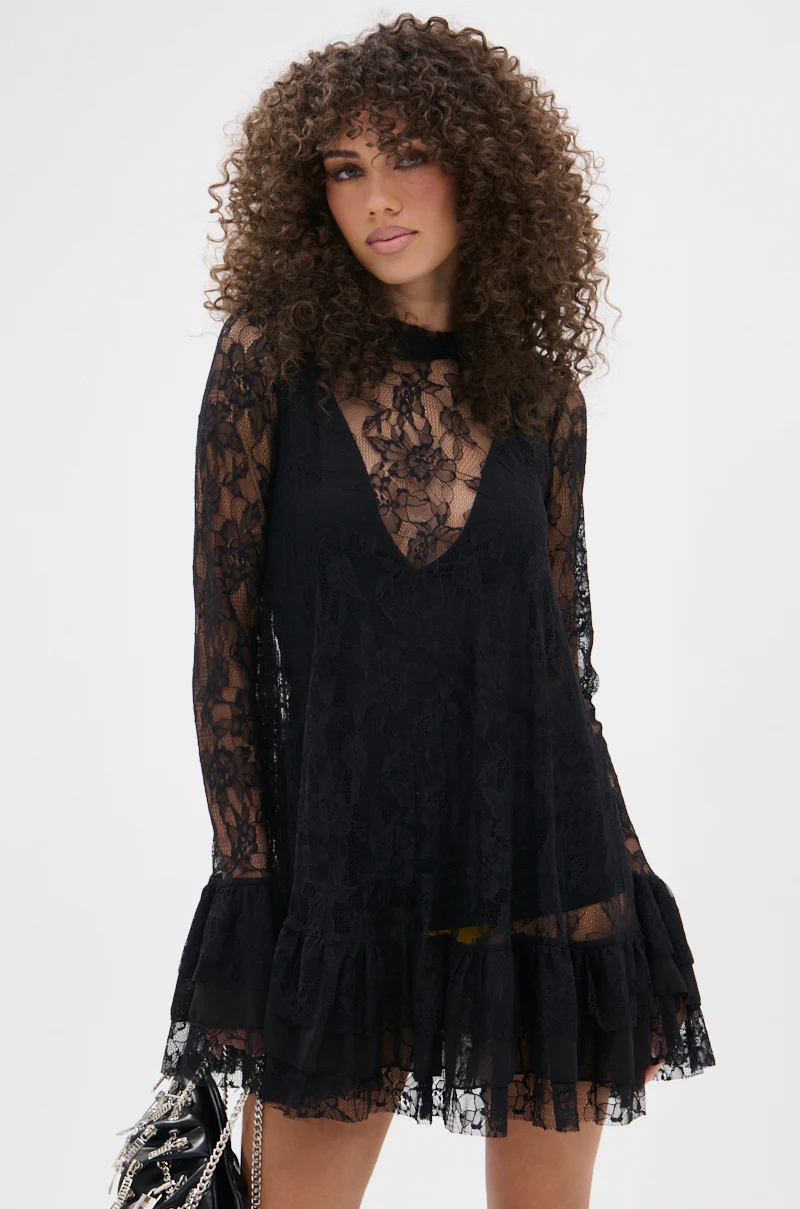 NEED YOU TONIGHT LACE MINI DRESS - Image 2