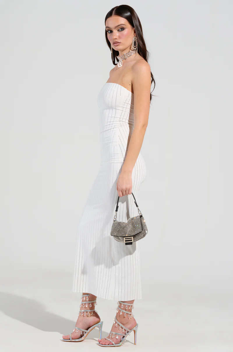 NEVER BASIC SEAMLESS MIDI DRESS WITH RHINESTONES - Image 3