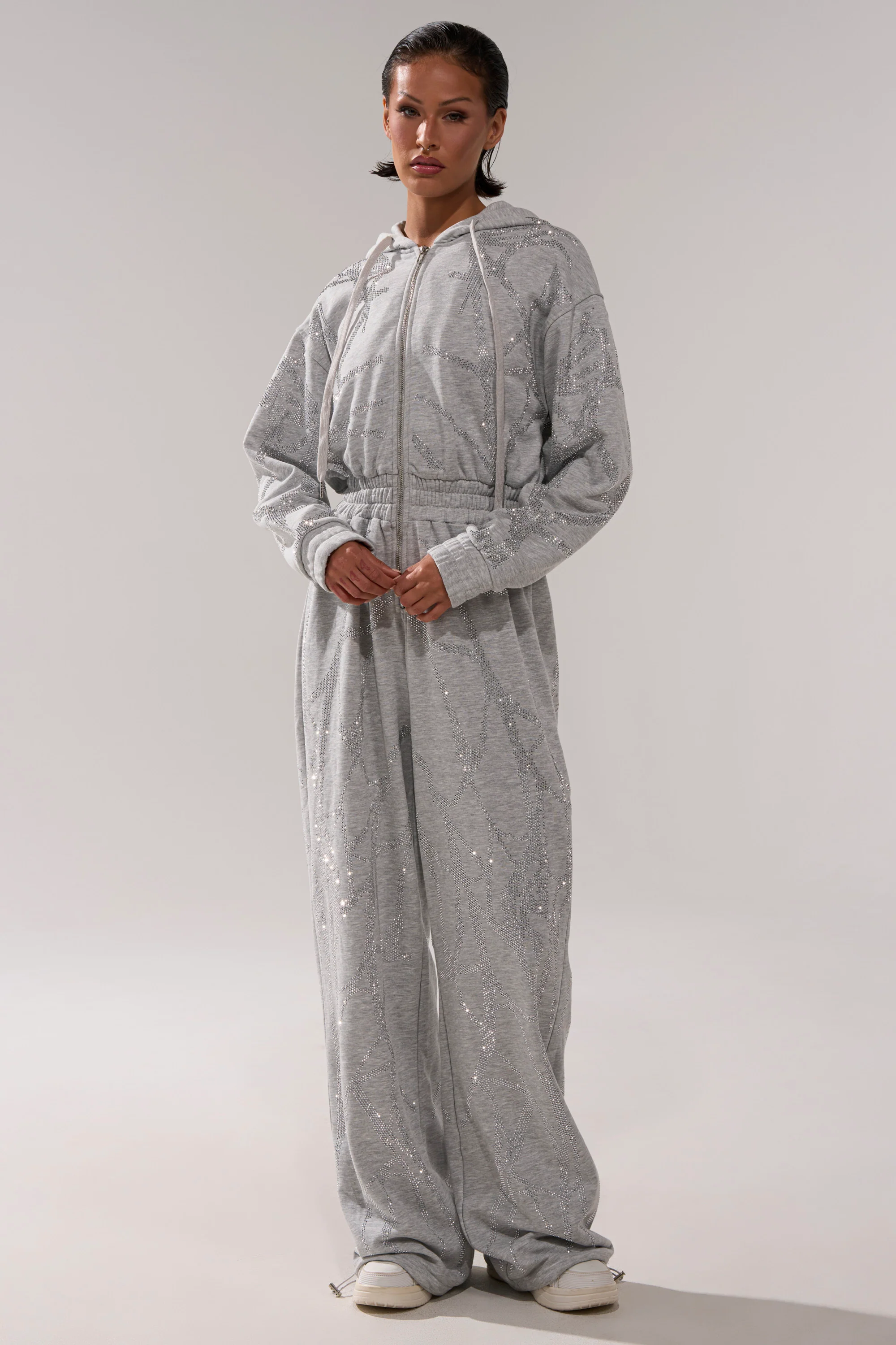 NEVER BUGGIN PRINTED FRENCH TERRY JUMPSUIT - Image 5