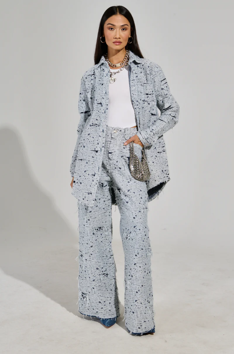 NEVER LOSE ME RELAXED DISTRESSED DENIM - Image 2