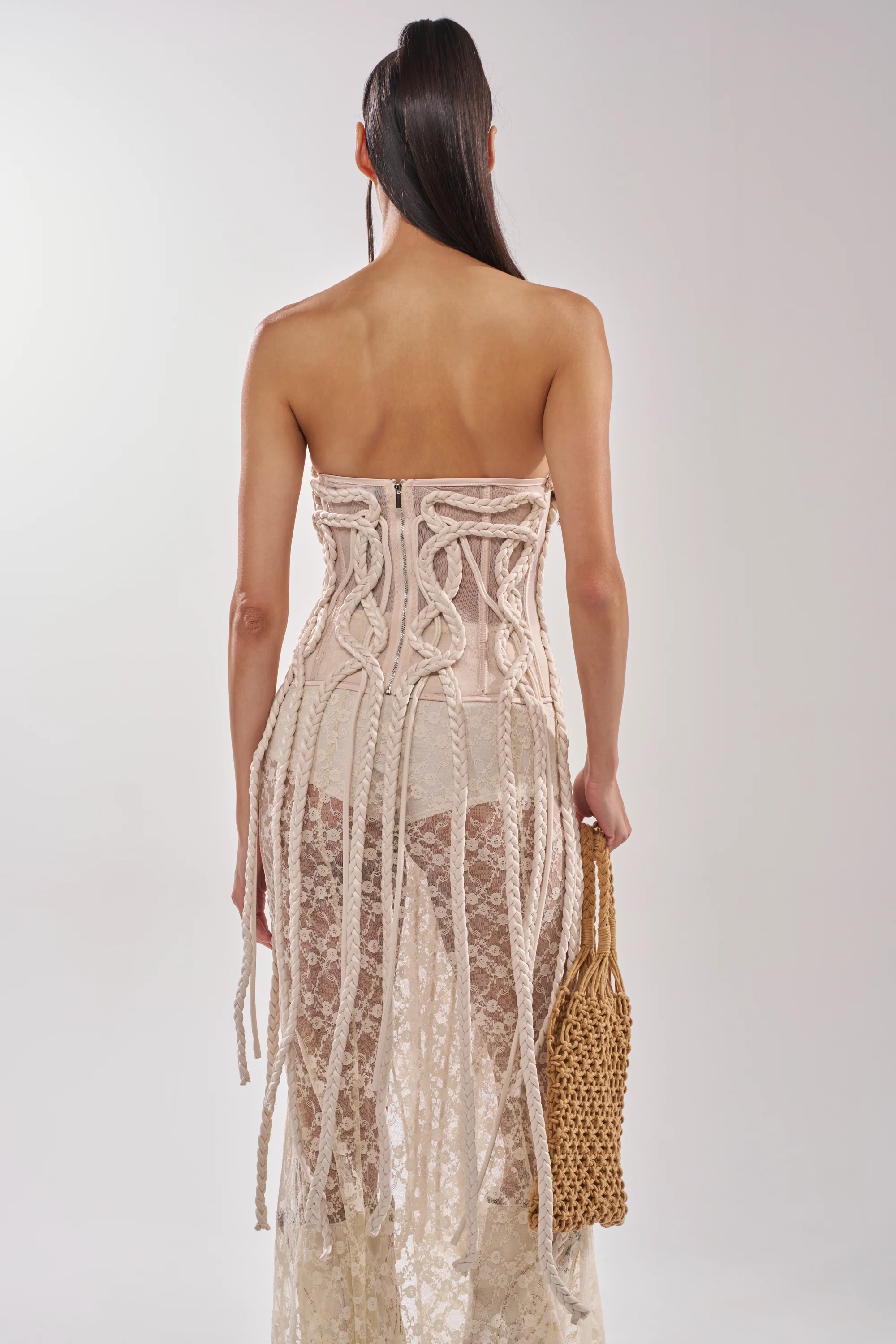NEVER LOST TASSEL MESH CORSET - Image 5