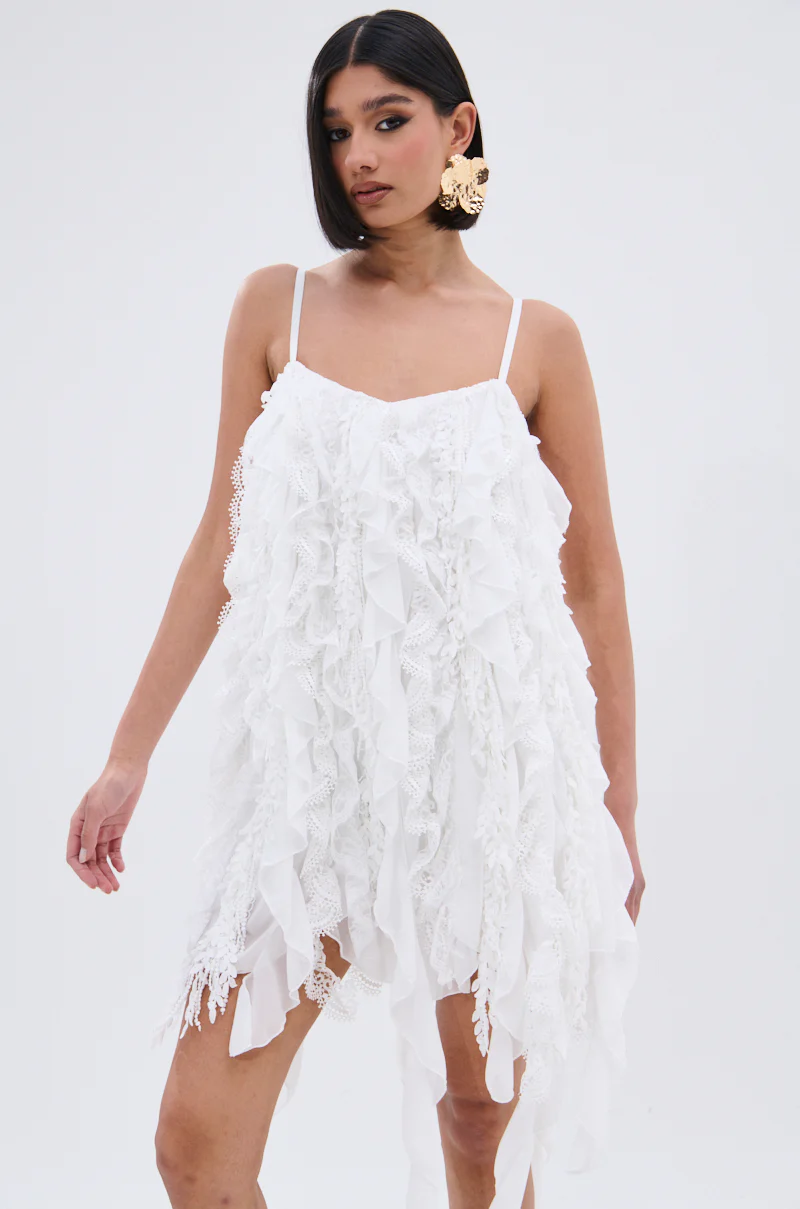 NEVER MET A GIRL LIKE ME RUFFLE MINI DRESS - Image 2