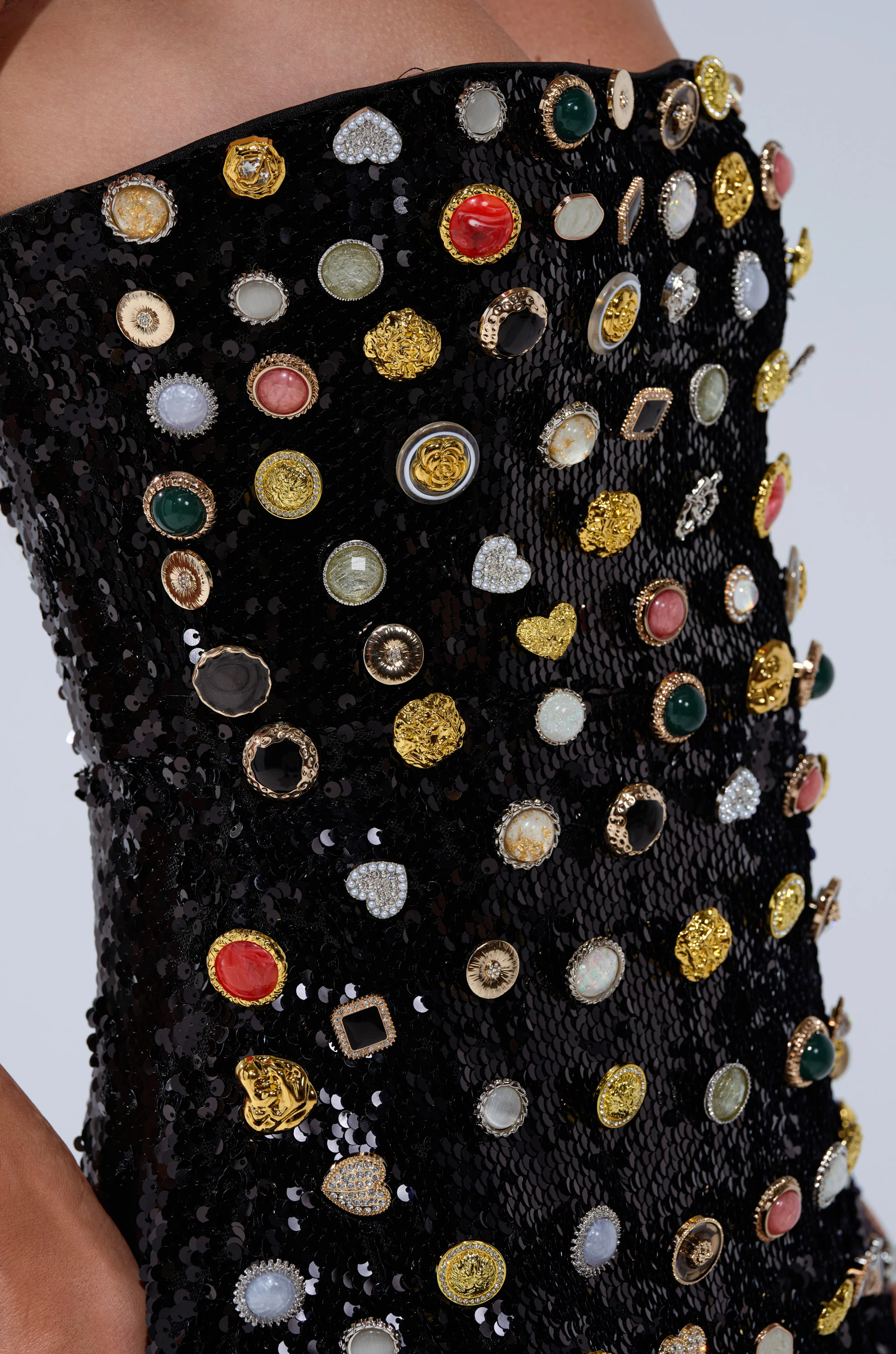 NEVER NONCHALANT BUTTON MINI DRESS - Image 9