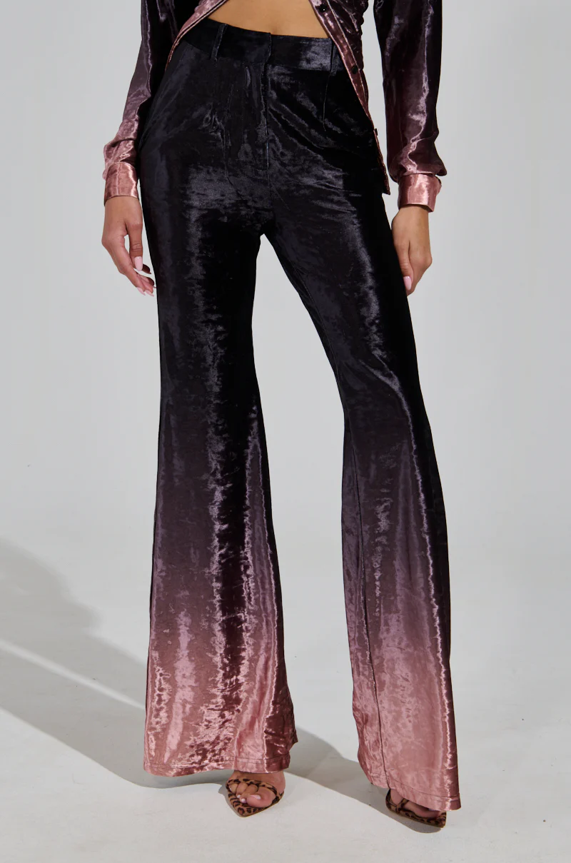 NEVER SWITCH UP OMBRE FLARE LEG PANT IN BLACK - Image 2