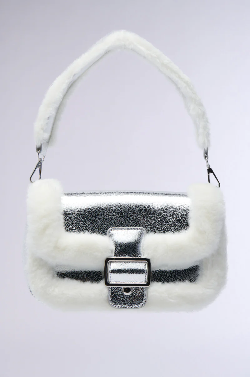 NEVER THE PICK ME FUR TRIM PURSE