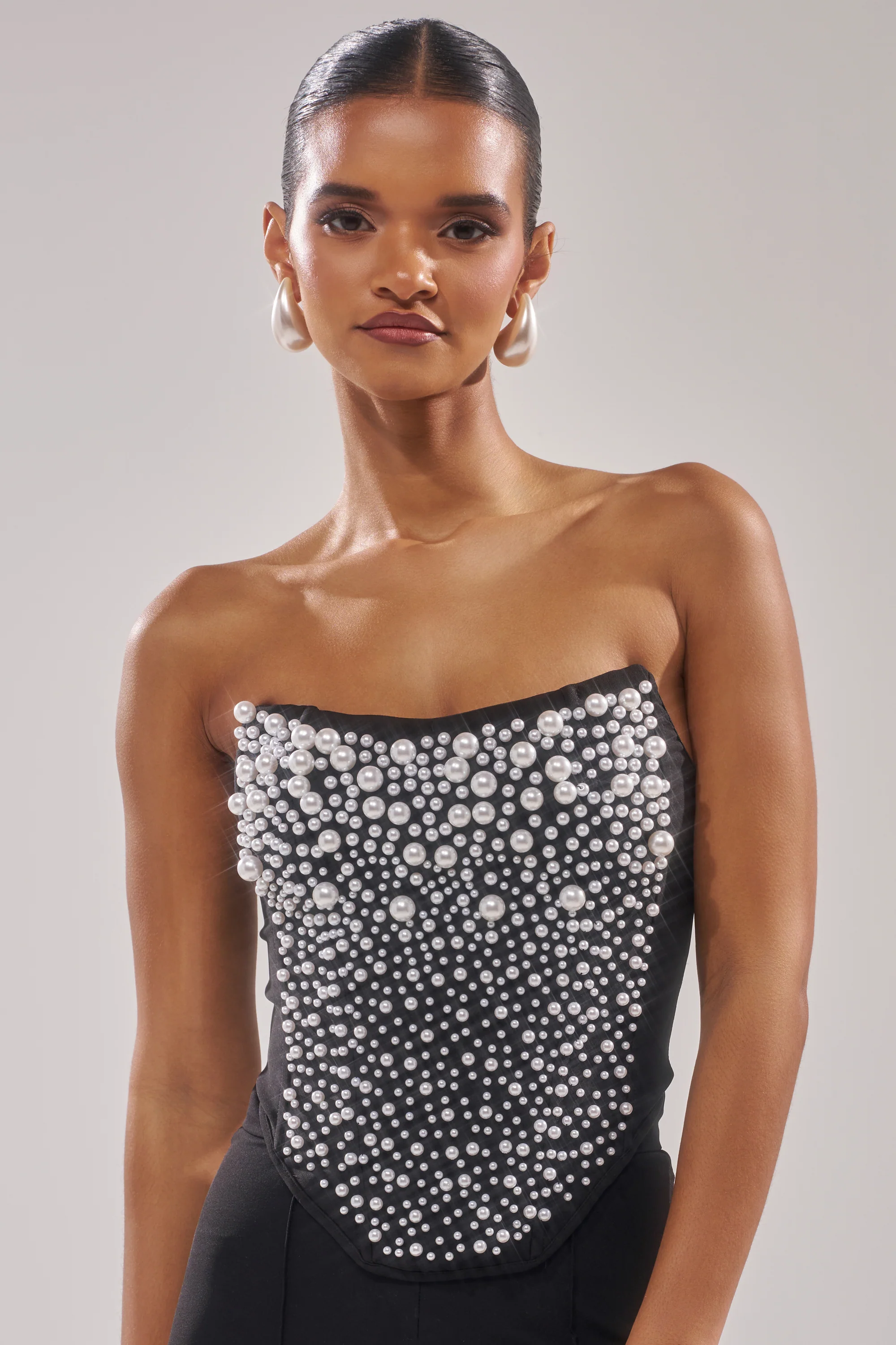 NEVER YOURS ALL OVER PEARL CORSET