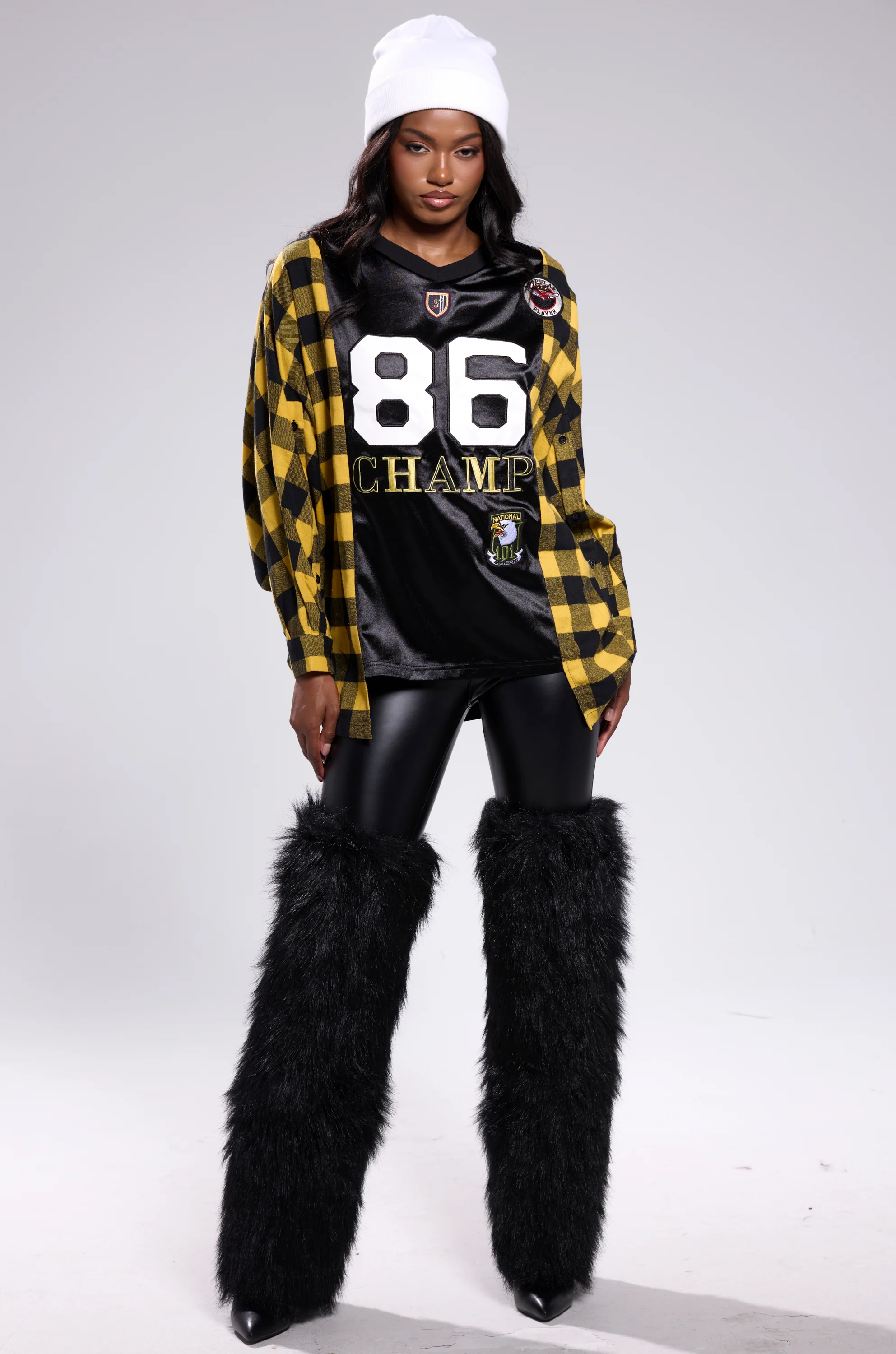NEW CHAMP REBUILT JERSEY FLANNEL TOP - Image 7