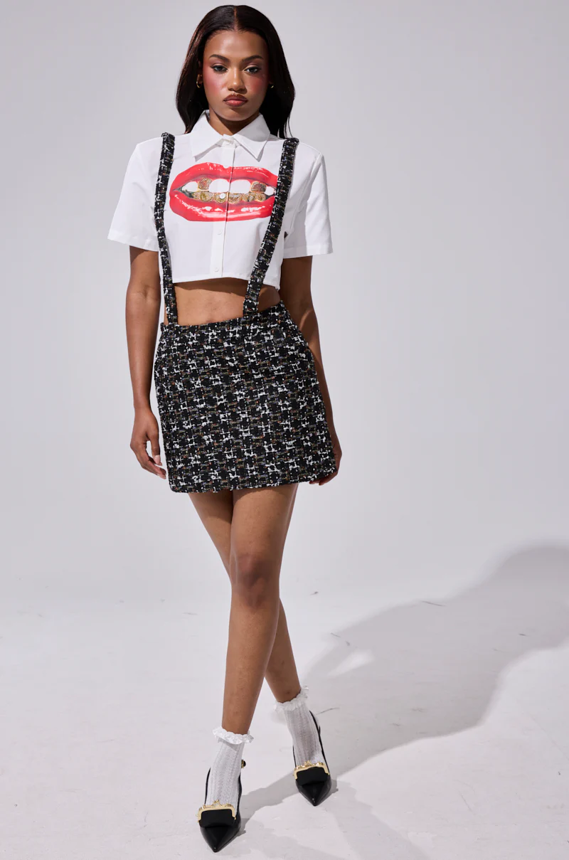 NEW GRILLZ CROPPED BUTTON DOWN SHIRT - Image 5