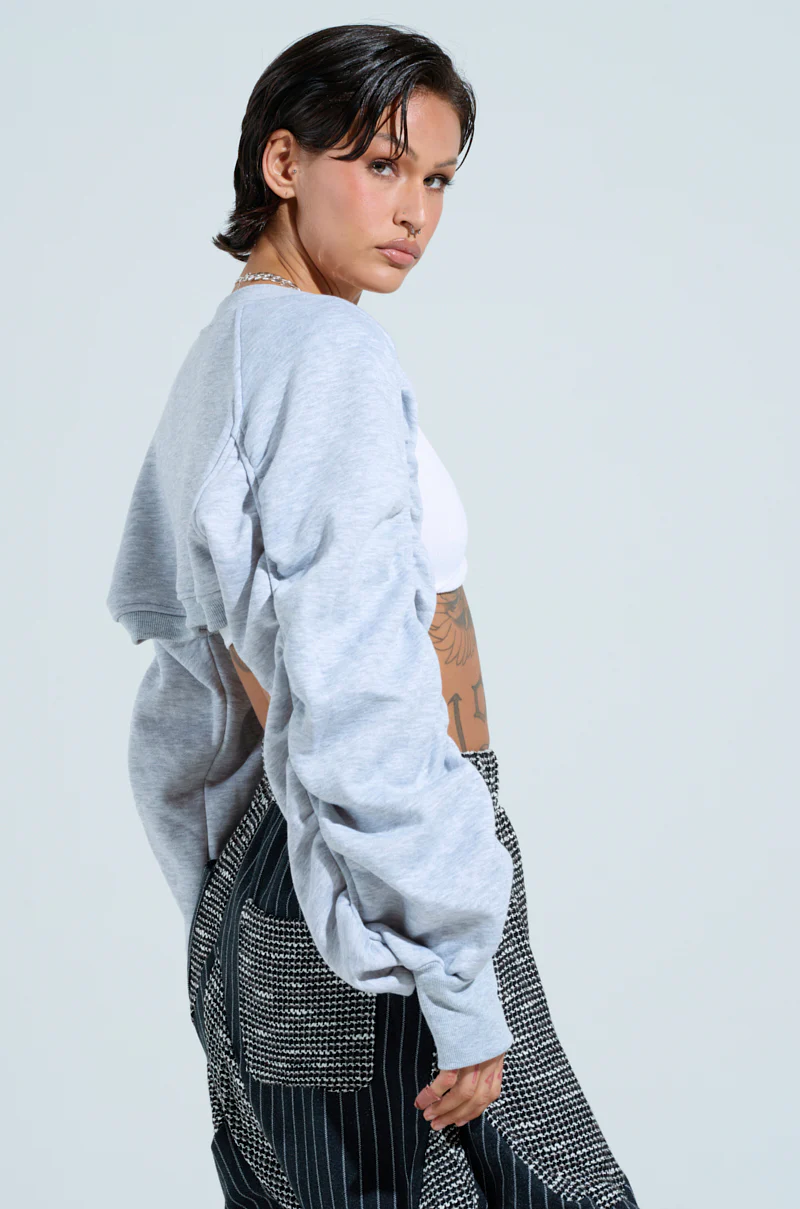 NEW ME RUCHED BOLERO IN GREY - Image 3