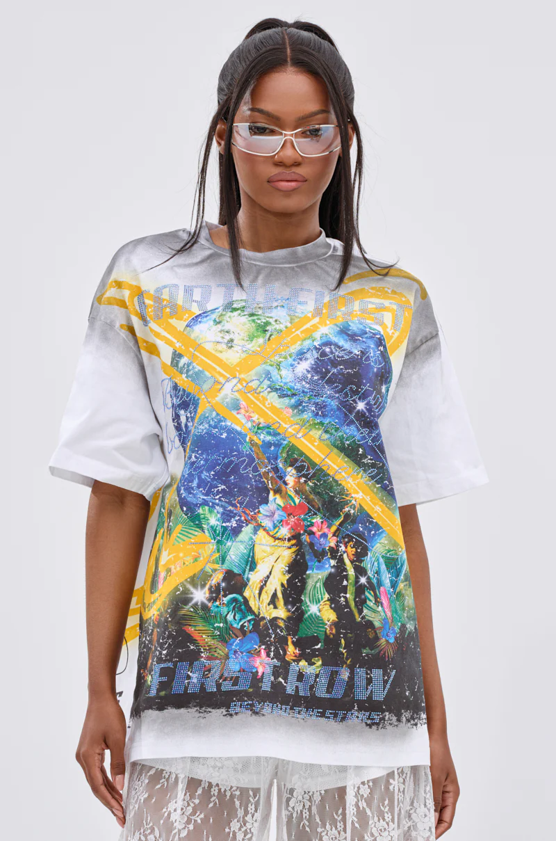 NEW WORLD OVERSIZED GRAPHIC TEE - Image 2