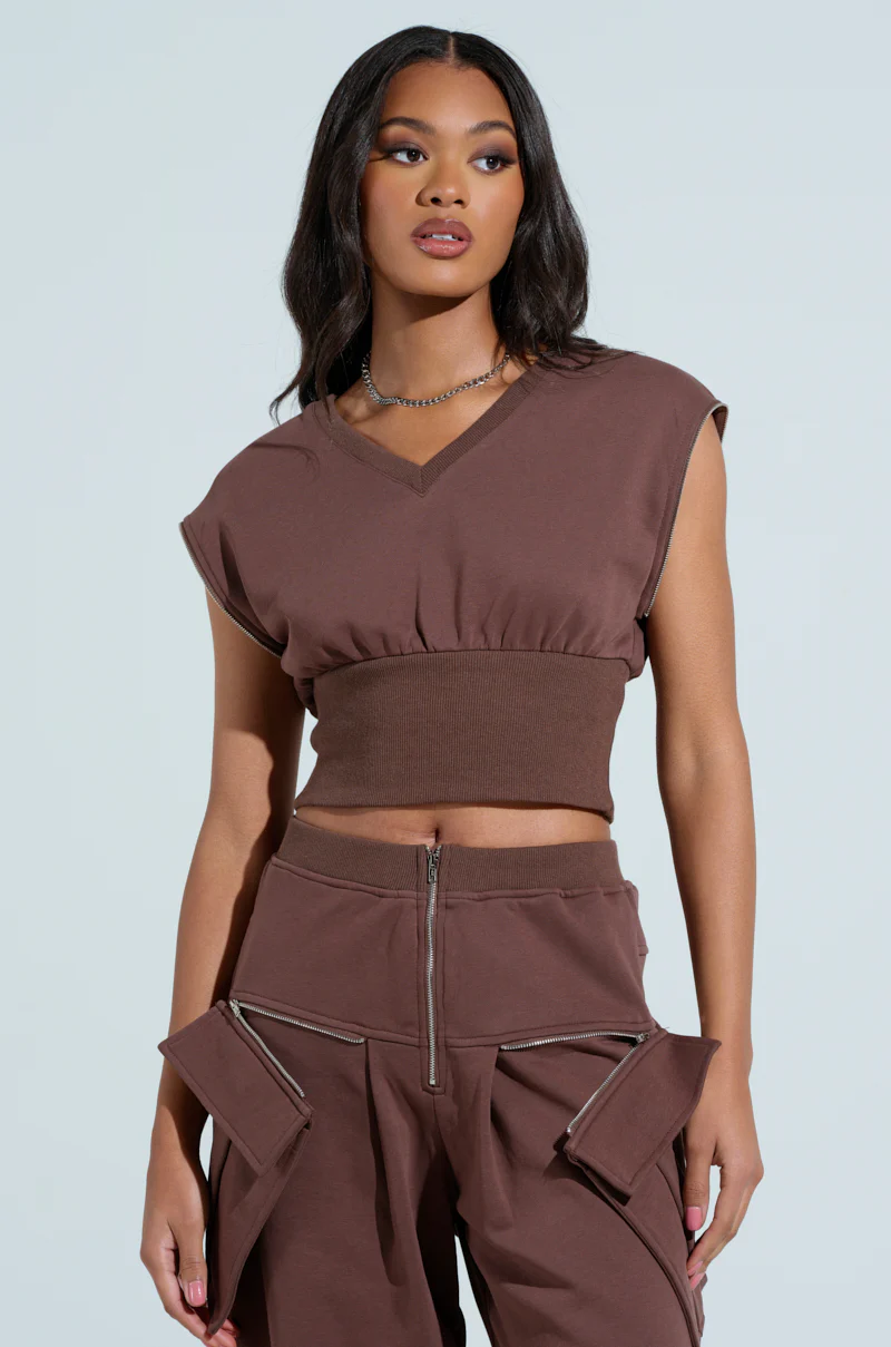 NIA CORSETED ZIPPERED LONGSLEEVE SWEATSHIRT - Image 2