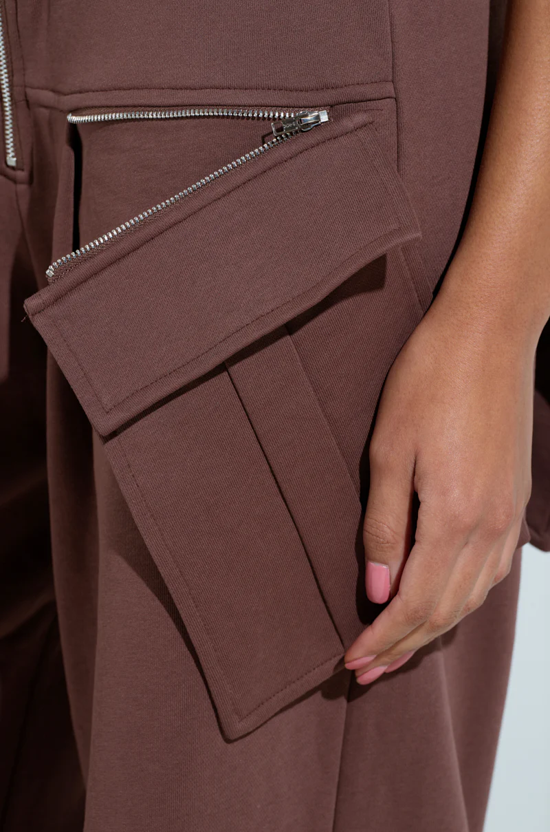 NIA ZIP OFF POCKET WIDE LEG SWEATPANT - Image 10