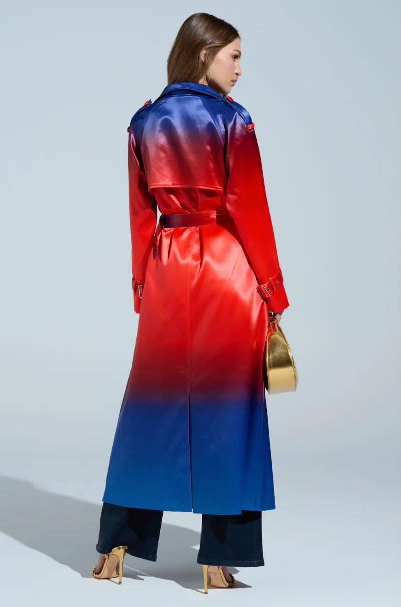 NICKI OMBRE SATIN TRENCH - Image 5