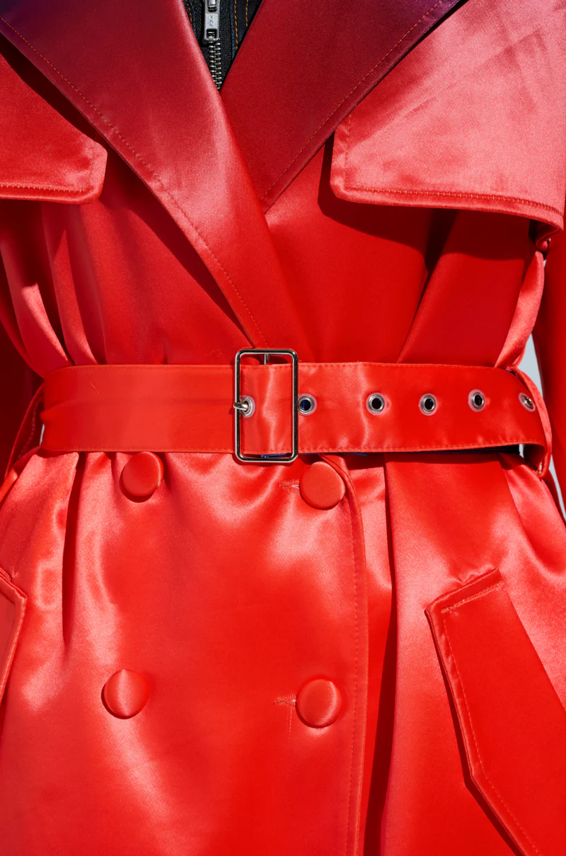 NICKI OMBRE SATIN TRENCH - Image 6