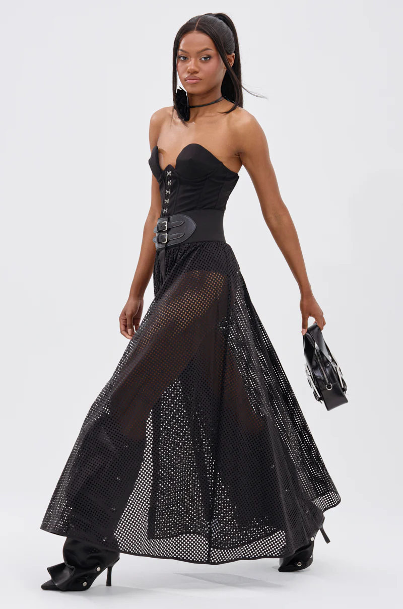 NICOLE BELTED MAXI SKIRT - Image 2
