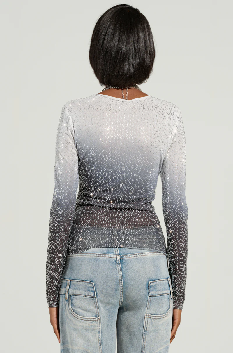 NIGHT SKY TOP IN BLACK MULTI - Image 3