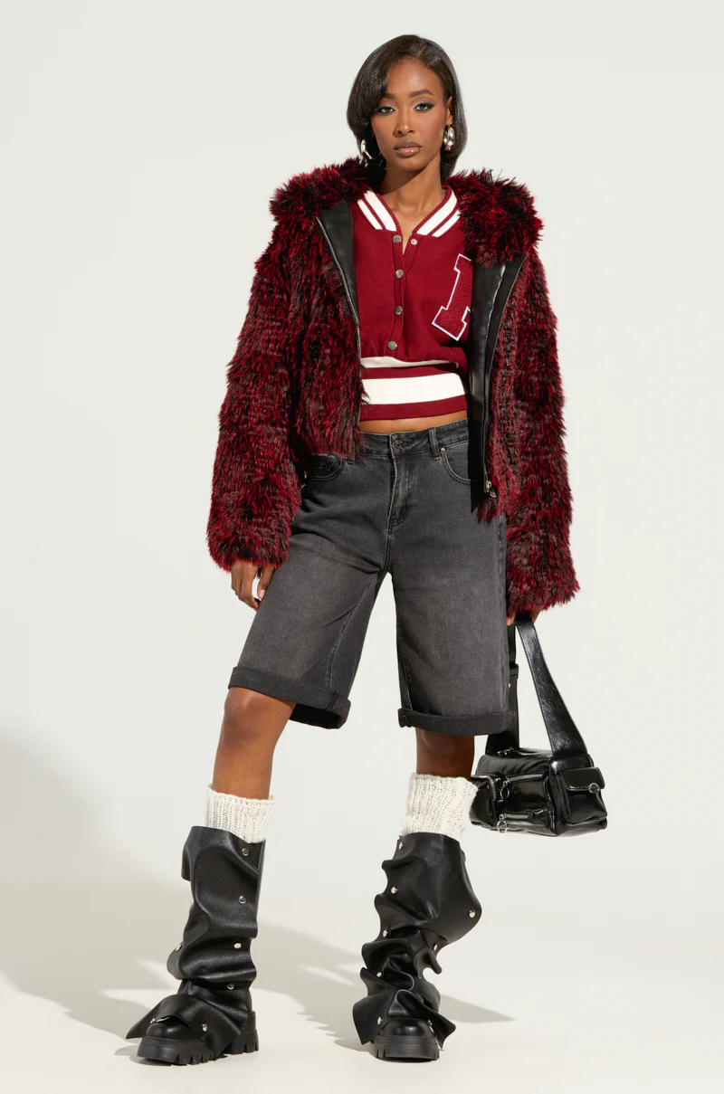 NIKKI FAUX FUR BOMBER - Image 6