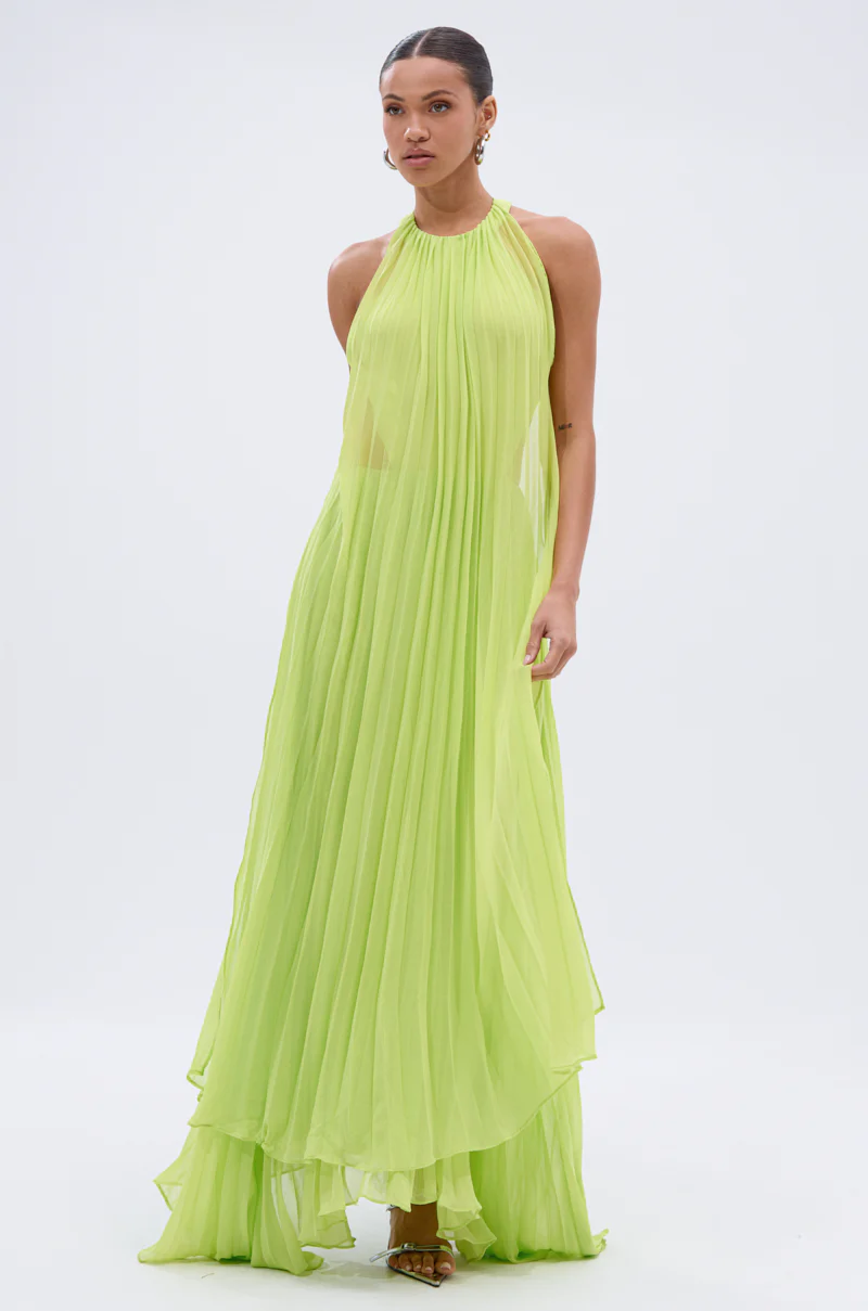NIXEN MAXI DRESS WITH CHIFFON OVERLAY