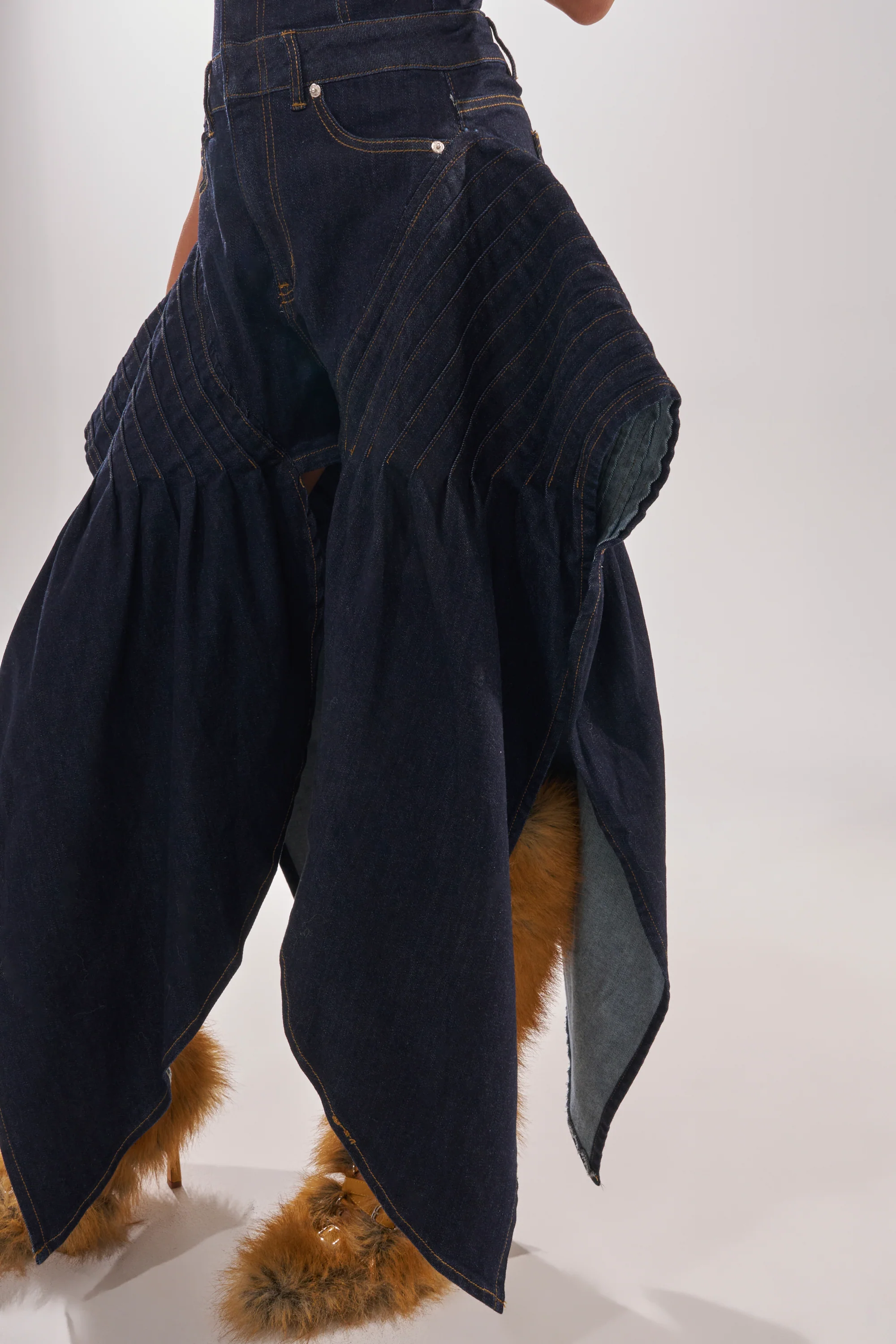 NO ONE LIKE ME DENIM ROMPER IN DARK BLUE DENIM - Image 8