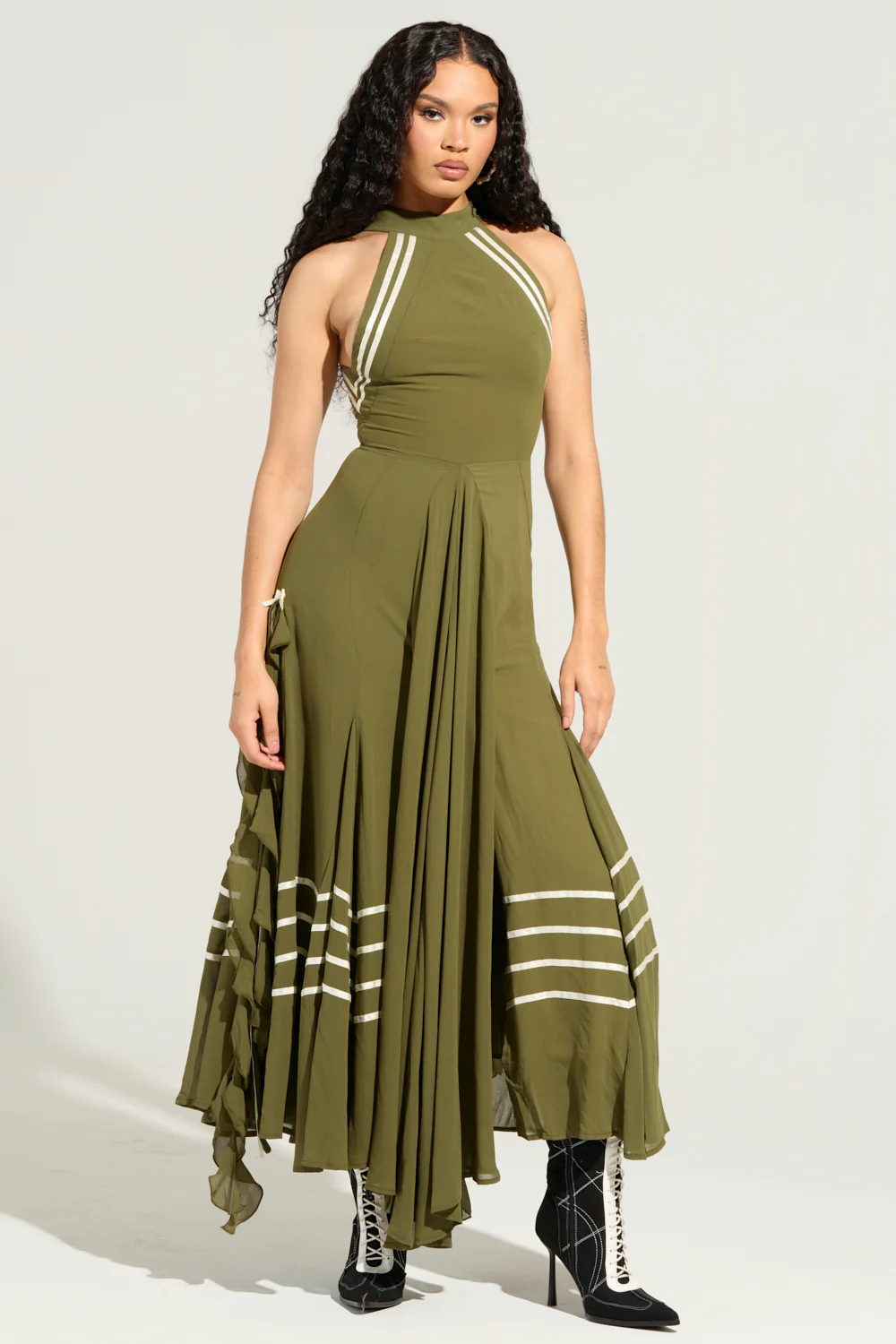 NO RISK NO FUN CHIFFON MAXI DRESS - Image 3