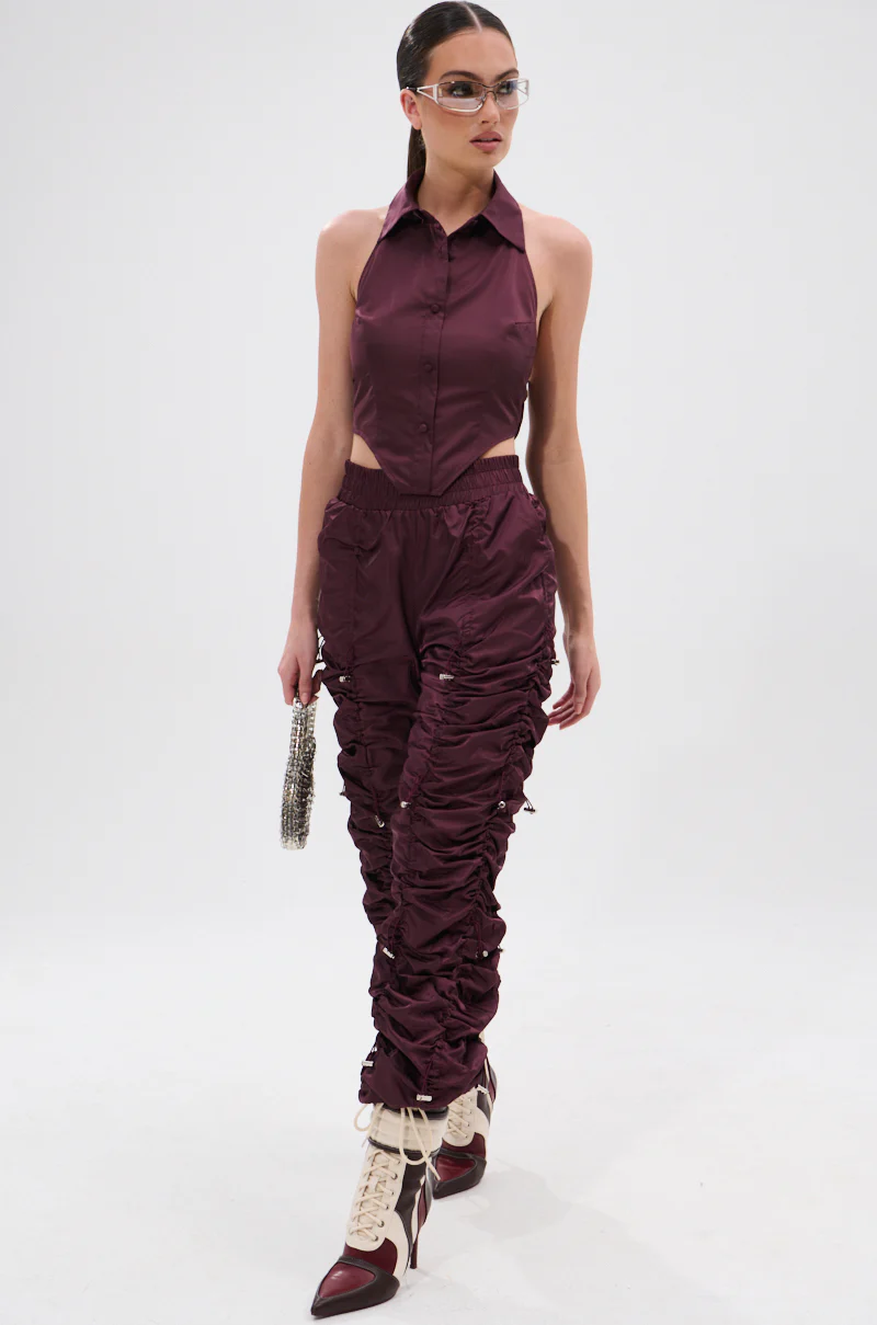 NO TIME FOR GAMES CROPPED HALTER TOP - Image 9