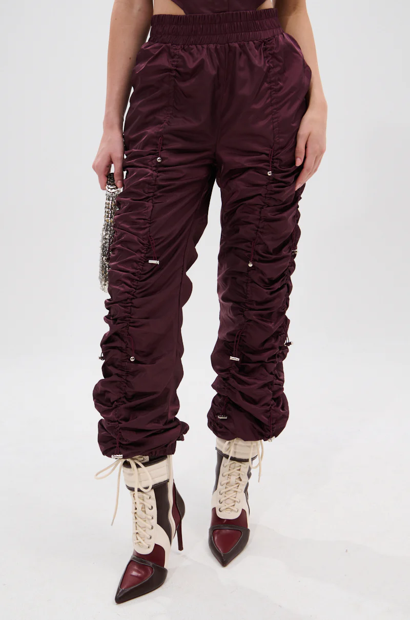 NO TIME FOR GAMES RUCHED JOGGER PANTS - Image 2