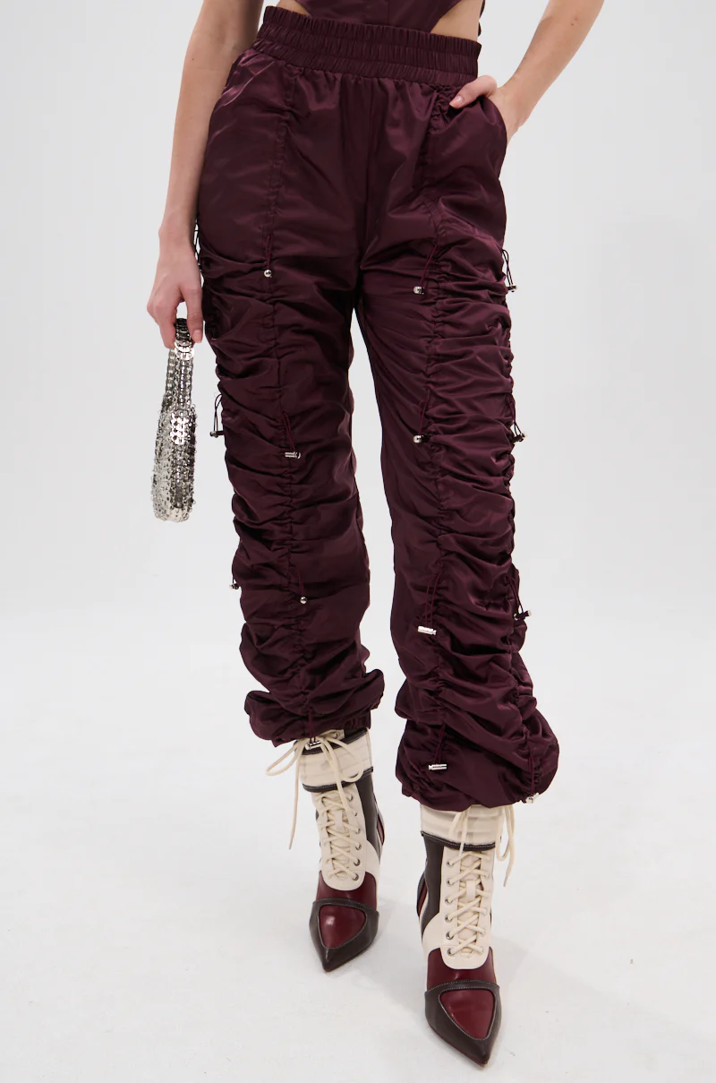 NO TIME FOR GAMES RUCHED JOGGER PANTS - Image 3