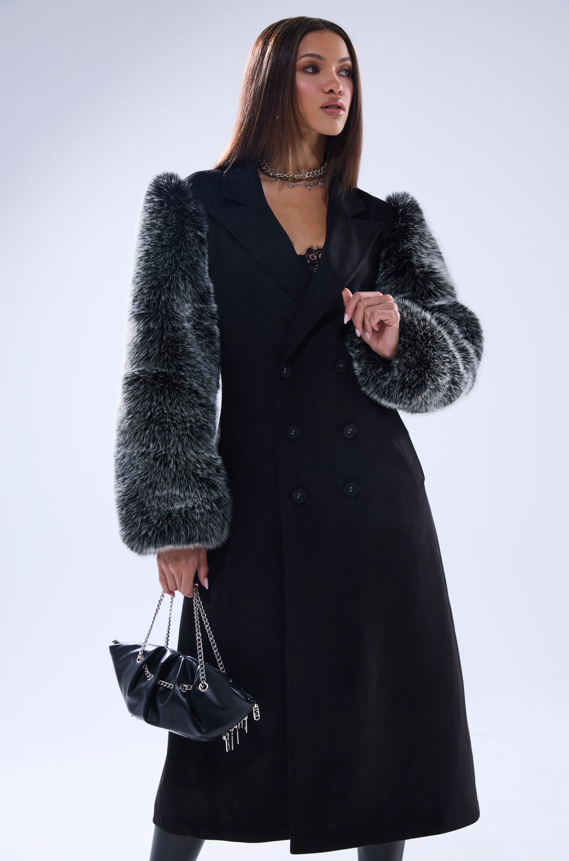 NOLITA FUR SLEEVE TRENCH - Image 2