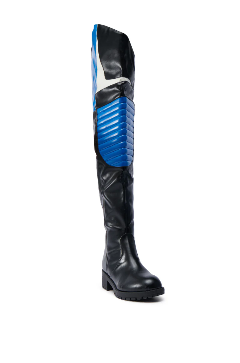 NORRIS BLUE AND BLACK FLAT BOOT - Image 5