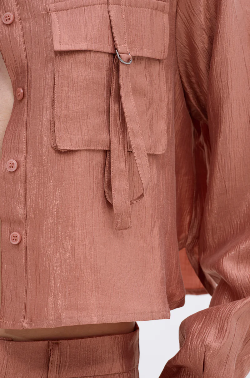 NOT ALONE BUTTON DOWN TOP - Image 9