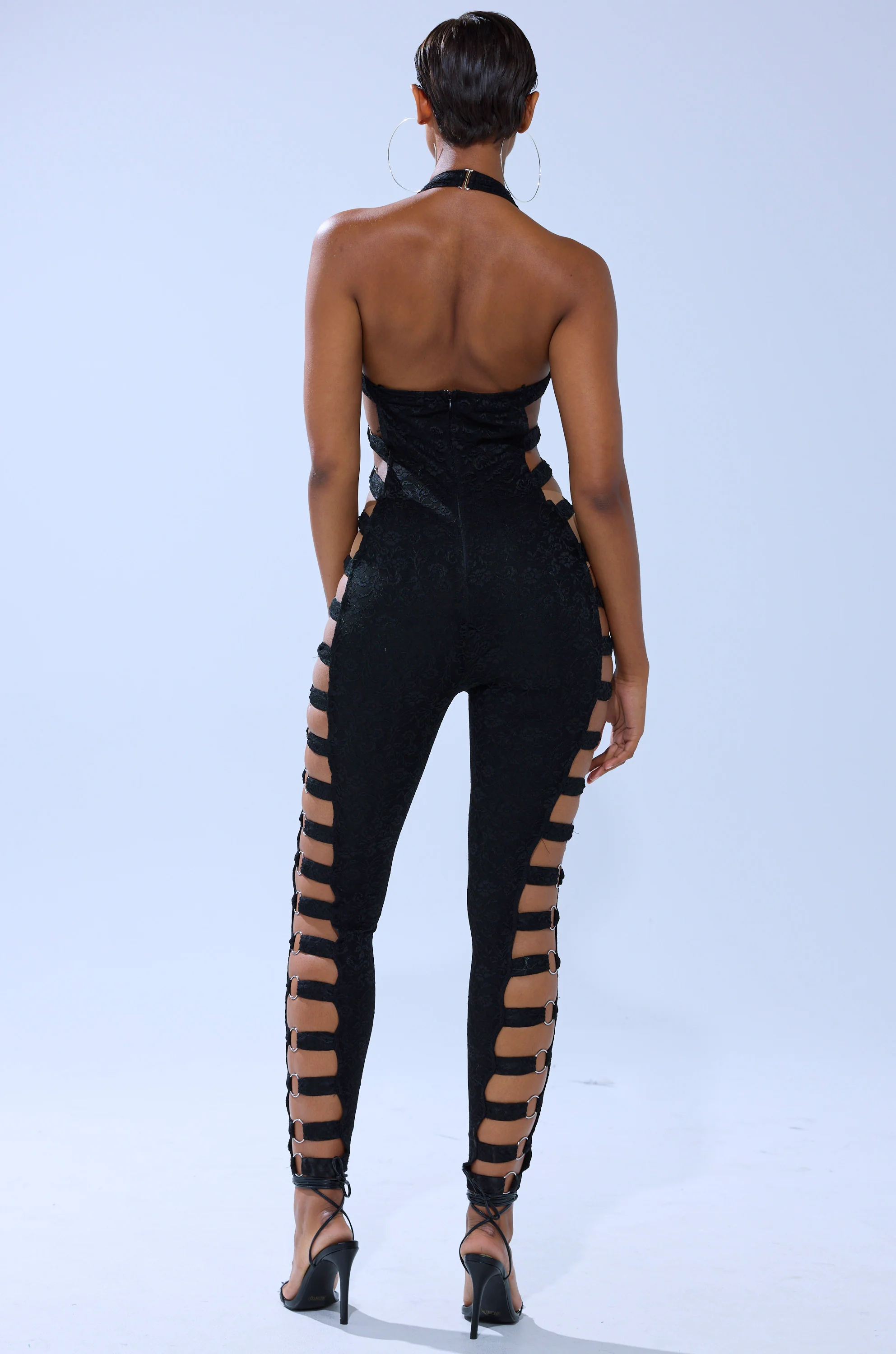 NOT FOR EVERYONE CUTOUT LACE JUMPSUIT - Image 5