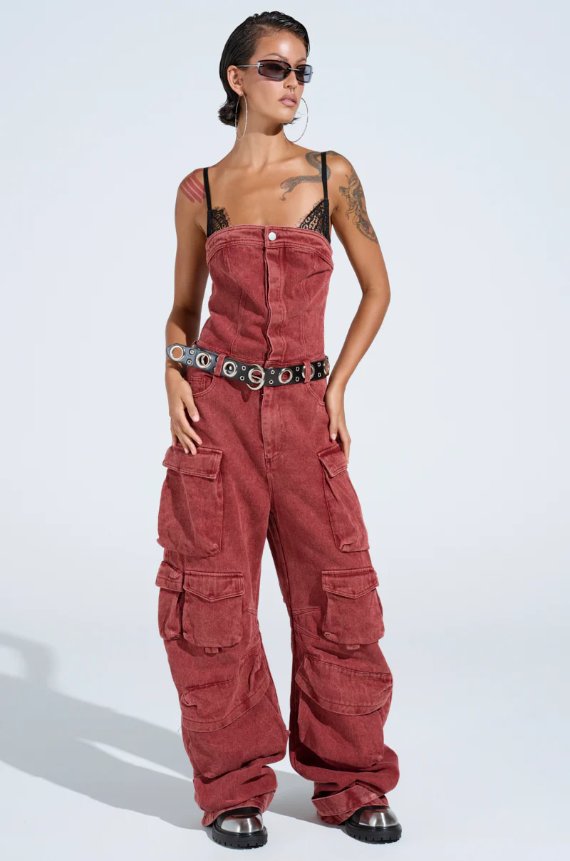 NOT INVITED CARGO JUMPSUIT - Image 3