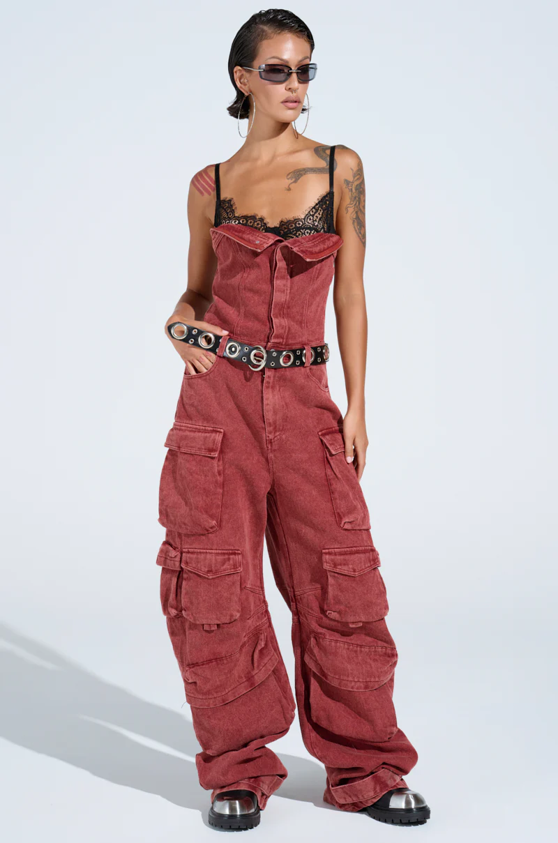 NOT INVITED CARGO JUMPSUIT - Image 4