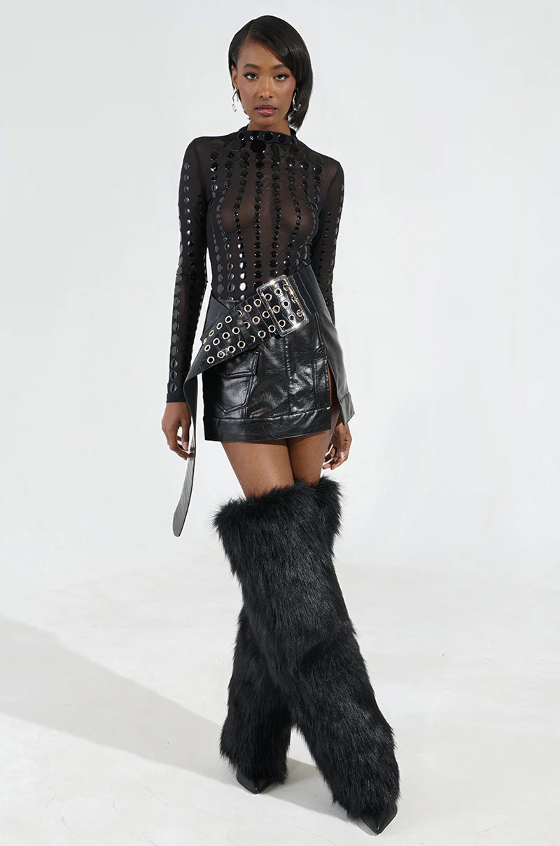 NOT MY FAULT LONG SLEEVE MESH BODYSUIT - Image 7