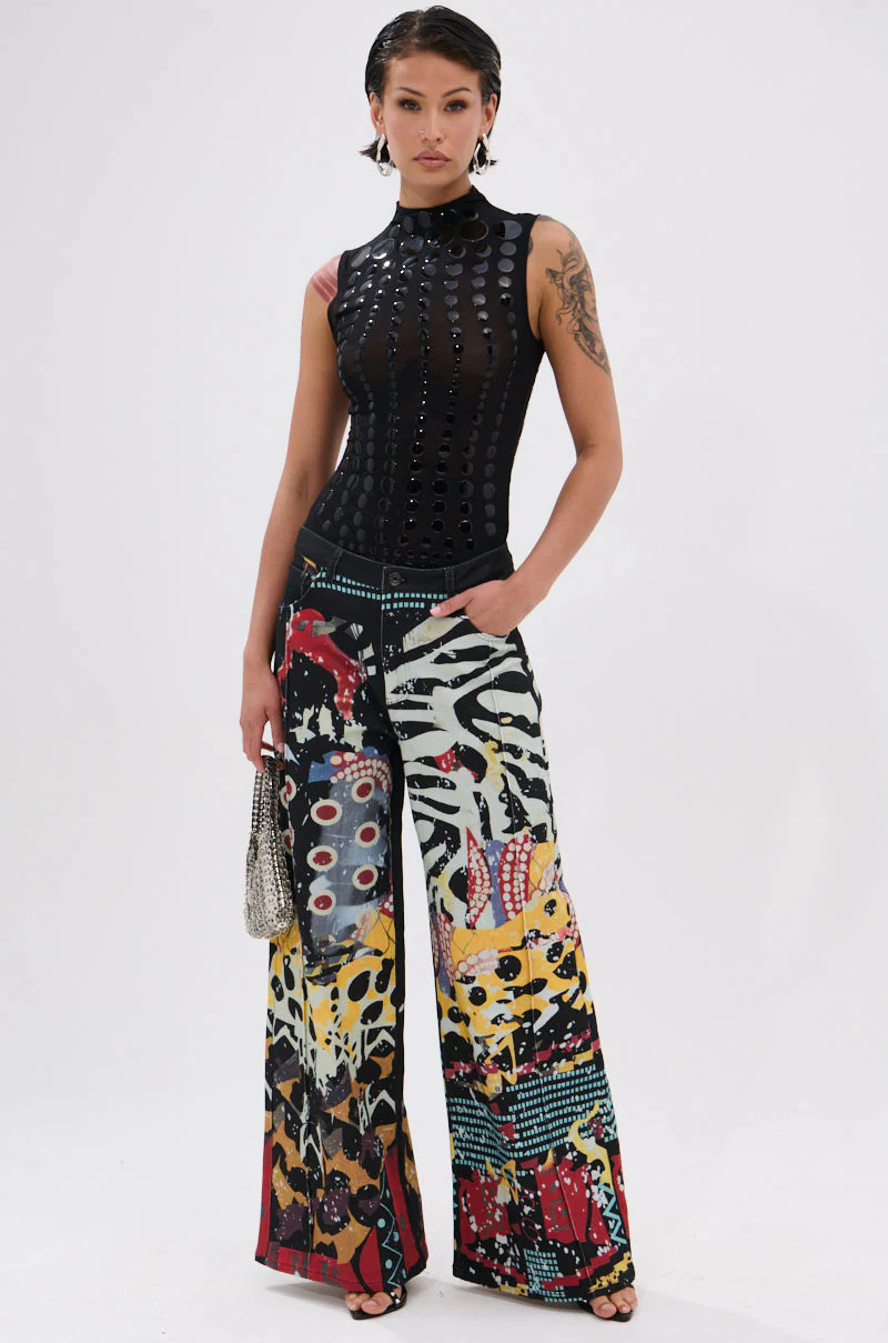 NOT MY FAULT SLEEVELESS BODYSUIT IN BLACK - Image 4