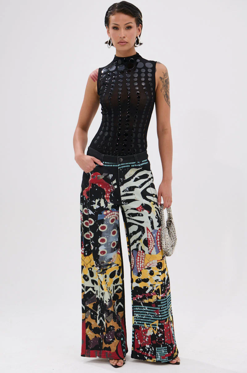 NOT MY FAULT SLEEVELESS BODYSUIT IN BLACK - Image 5