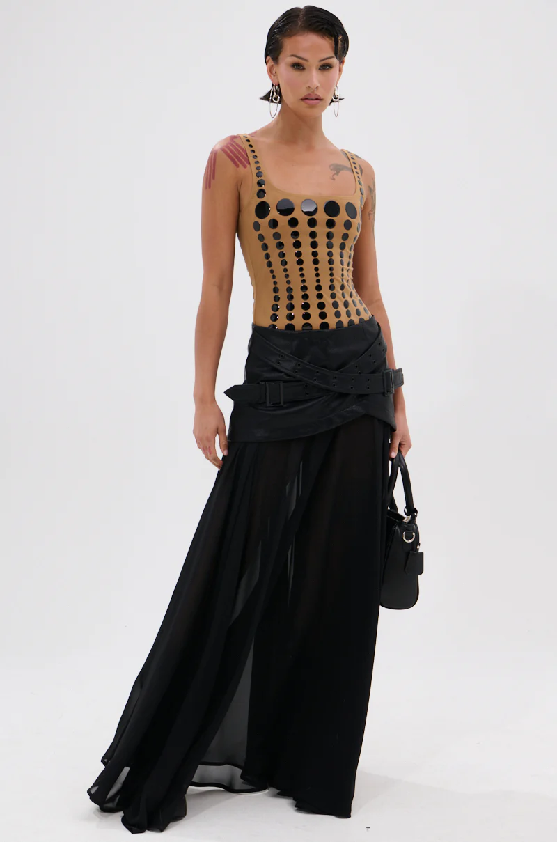 NOT WHAT YOU THOUGHT POLKA DOT MESH BODYSUIT - Image 5