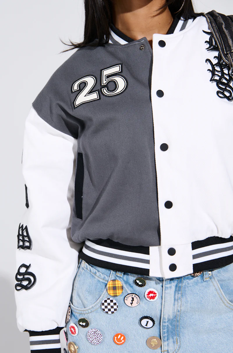 NOT YOUR BABE EMBROIDERED BOMBER - Image 12