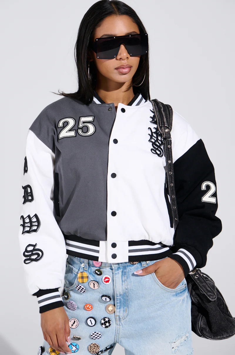 NOT YOUR BABE EMBROIDERED BOMBER - Image 6