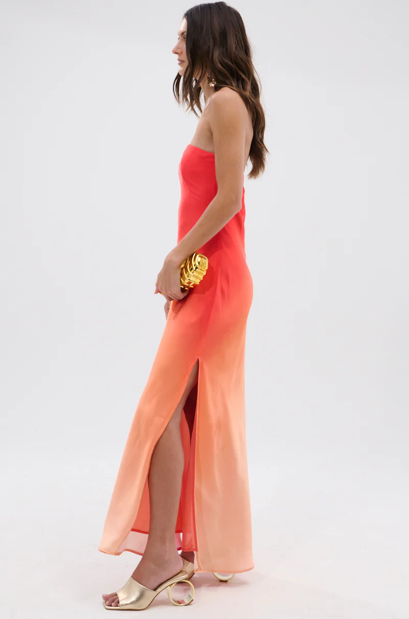 OCEAN BREEZE OMBRE SATIN MAXI DRESS - Image 6