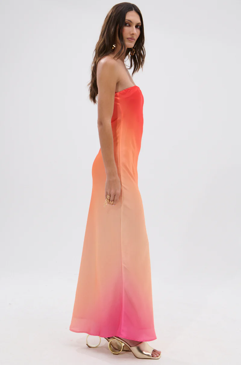 OCEAN BREEZE OMBRE SATIN MAXI DRESS - Image 7