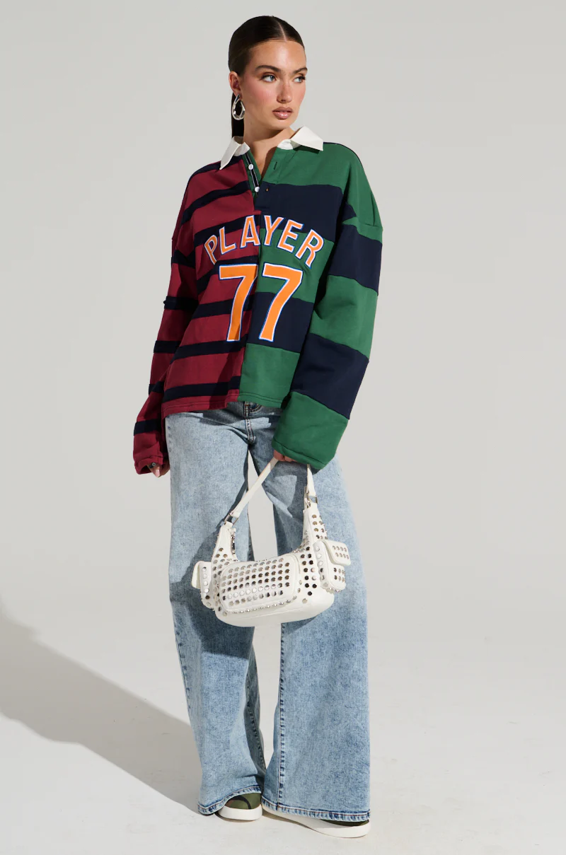 OFF THE FIELD LONG SLEEVE STRIPED RUGBY TEE - Image 6