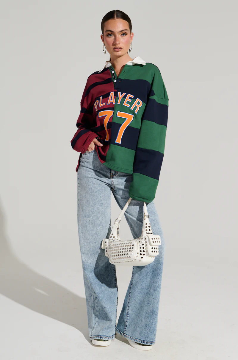 OFF THE FIELD LONG SLEEVE STRIPED RUGBY TEE - Image 7