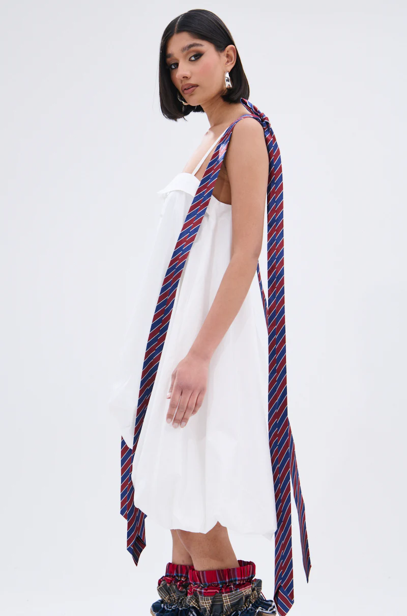 OFFICE SIREN POPLIN MINI DRESS - Image 5