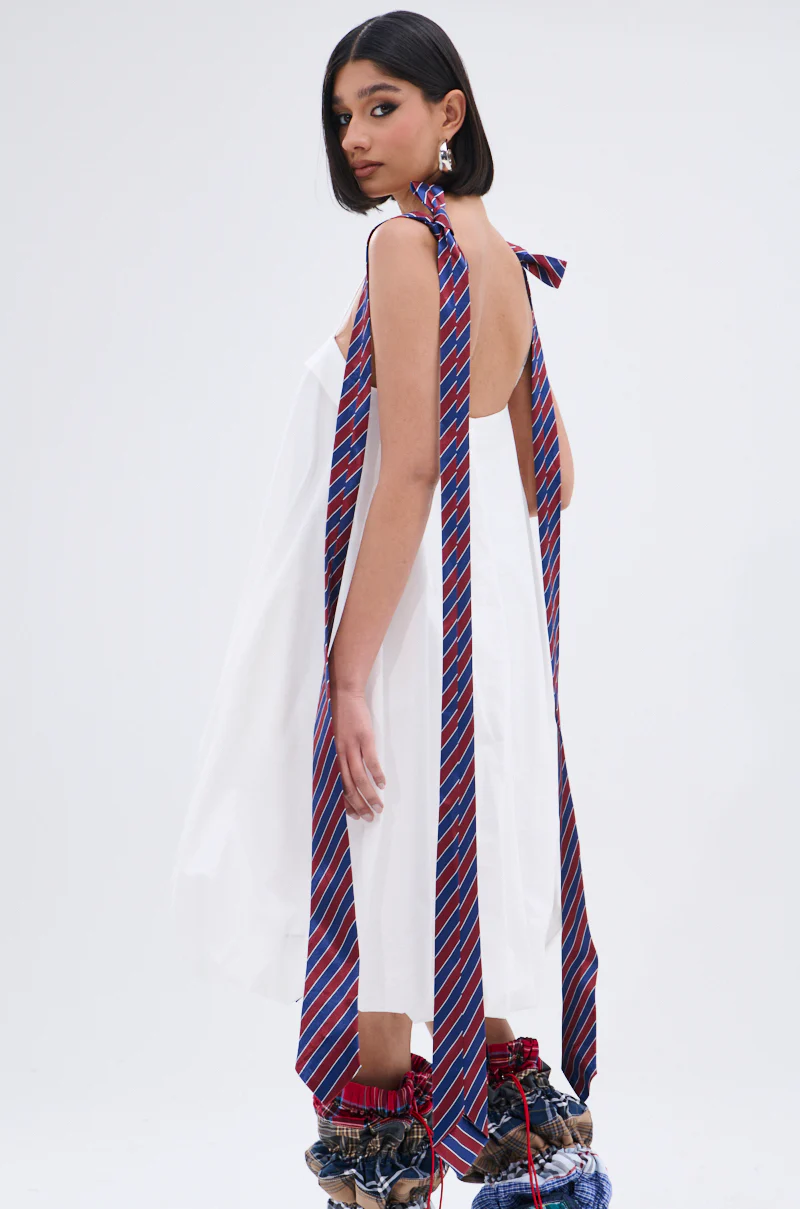 OFFICE SIREN POPLIN MINI DRESS - Image 6