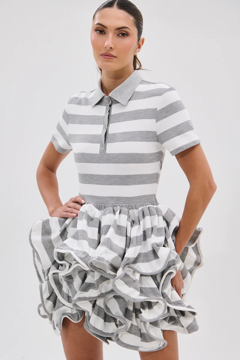 OFFICE SIREN STRIPED SHIRT DRESS - Image 2